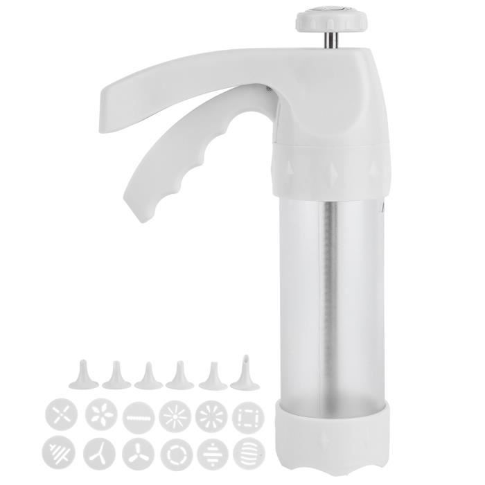 Kit Presse à Biscuits – Pistolet En Alliage Aluminium Avec 7 Douilles Et 13 Moules | Pour Décorer Gâteaux, Cupcakes, Pâtisserie
