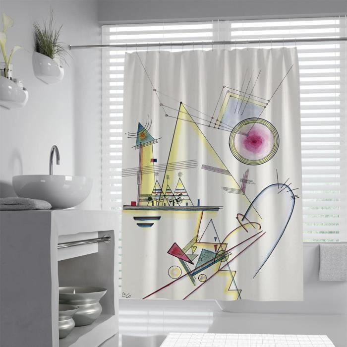Rideau De Douche Cactus Coloré - Motif Désert Dessin Animé - 152x183cm - Décoration Salle De Bain Enfants