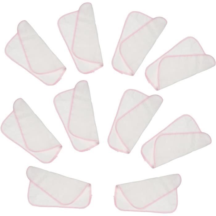 Lot De 6 Accessoires Pour Poupée – Couches Et Bavoirs En Tissu Doux – Velcro Réglable – Pour Poupées 18 Pouces (30-40 Cm) – Lavable – Cadeau Pour Enfant