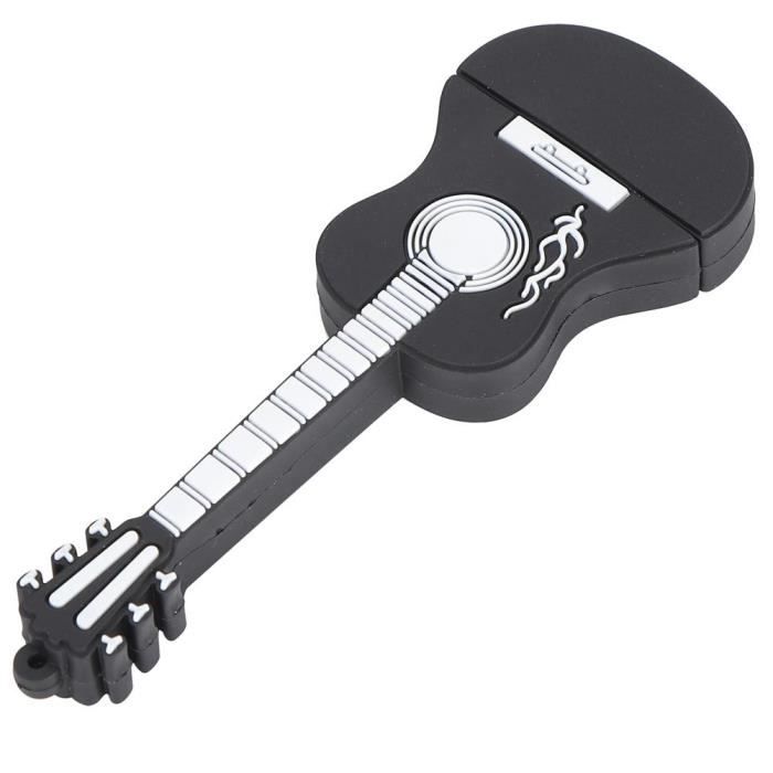 Clé USB 32 Go en forme de guitare acoustique noire
