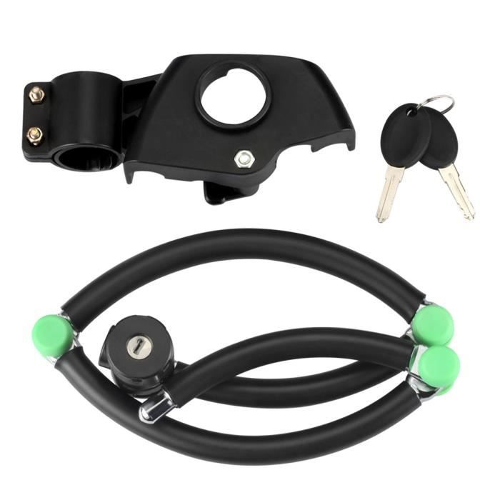 Basics Anti-vol réglable pour vélo avec câble et cadenas à clé Basics Anti-vol réglable pour vélo avec câble et cadenas à clé