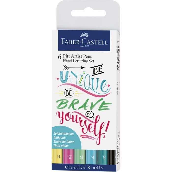 Faber Castell Lot 6 Feutres Pitt Artist Pen Pastel Achat Vente Stylo Parure Lot 6 Stylos A Encre Pastel Cdiscount