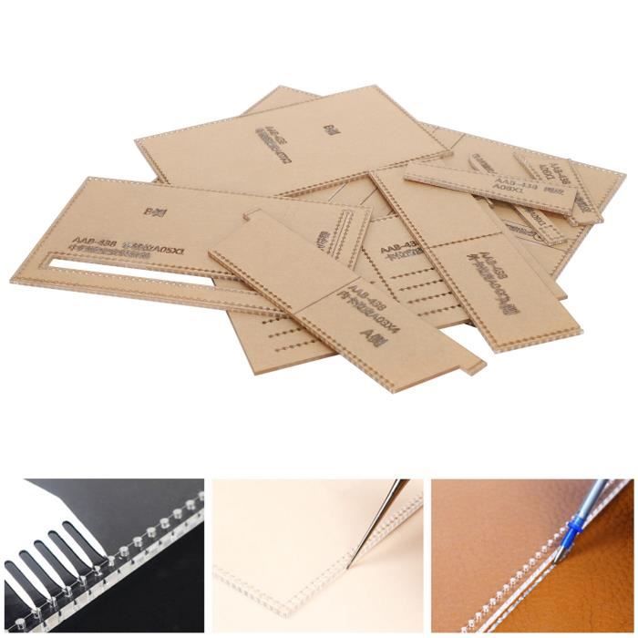 Gabarit De Découpe Métal Pour Cuir Et Tissu - Forme Arrondie Précise - Outil Maroquinerie DIY 9x8,5 Cm