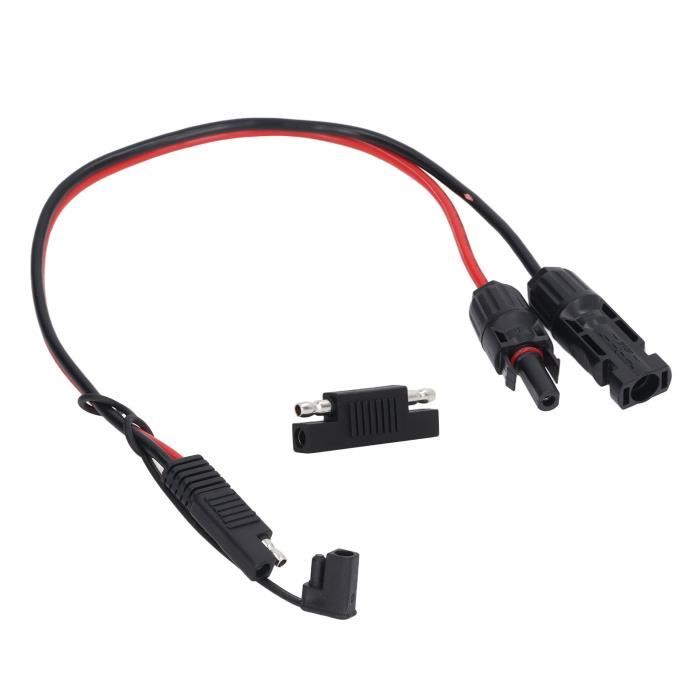 Câble Adaptateur Panneau Solaire XT60 12AWG 60CM IP68 - URAQT Connecteur Imperméable Double Gaine