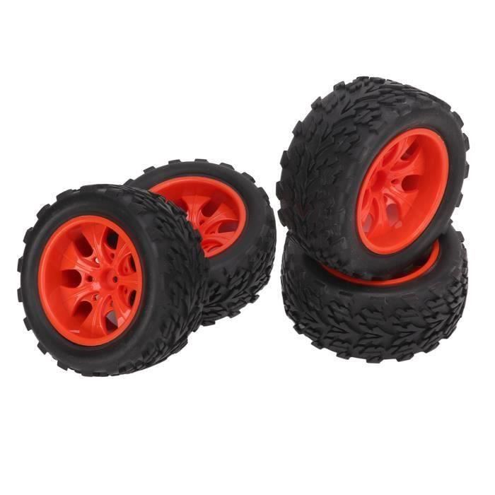LeeQinersw 4 Pneus Caoutchouc Pour RC – 12 Mm Hub – Compatible HPI 1/10 – Remplacement Robuste Et Haute Adhérence