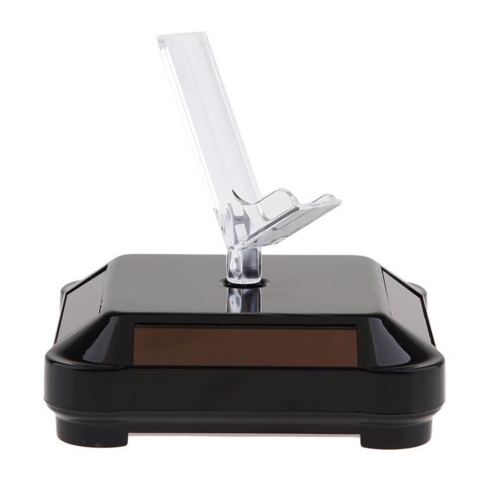 Présentoir Rotatif Solaire 360° - Pour Bijoux, Montres, Petits Objets - Plateau Diamètre 9 Cm, Charge Max 500 G - Couleur Blanc