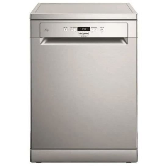 Lave-vaisselle pose libre HOTPOINT HFC3C26FX - 14 couverts - Induction - L60cm - 46dB - Gris