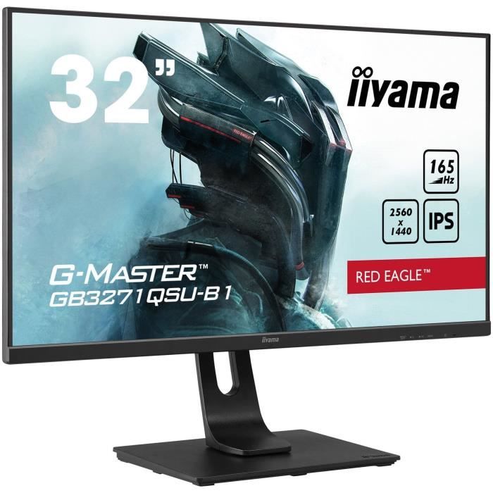 Ecran PC Gamer - IIYAMA - 32 - QHD - 165Hz - Dalle IPS - 1ms - Ajustable en hauteur - GB3271QSU-B1