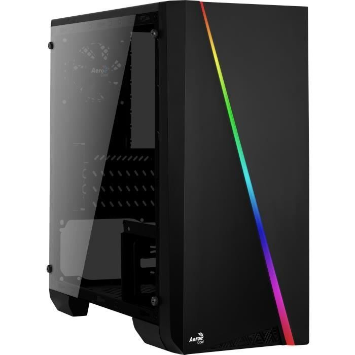 AEROCOOL BOITIER PC Cyclon Mini – RGB Mini Tour – Noir – Plexiglass – Format Micro ATX (ACCS-PV12012.11)
