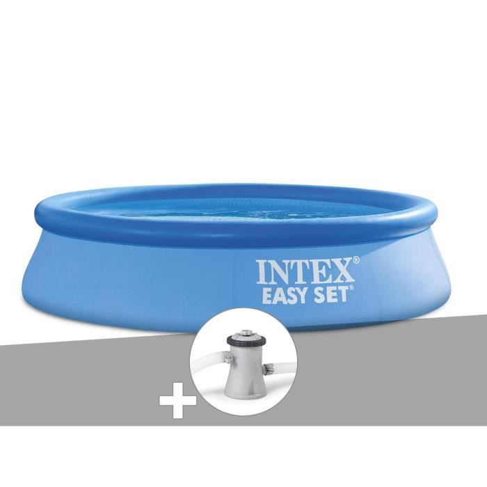 Piscine autoportée - INTEX - Easy Set 2,44 x 0,61 m - Gonflable - Bleu