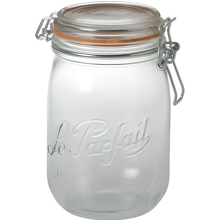 LE PARFAIT 6585002 Lot de 6 bocaux en verre - 0,75L - D 85 - Transparent