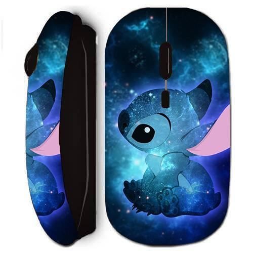 Souris sans fil maniacase noir Stitch bleu frand bleu