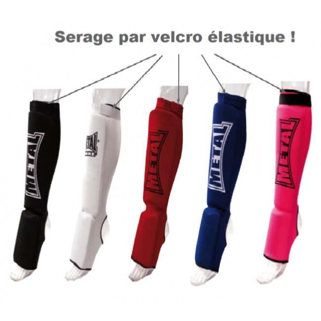 Protège-pieds Metal Boxe MB165 – Rouge, Taille S, Pour Full Contact, Karaté, MMA