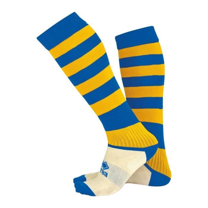 chaussettes montantes enfant errea zone - bleu/jaune - junior