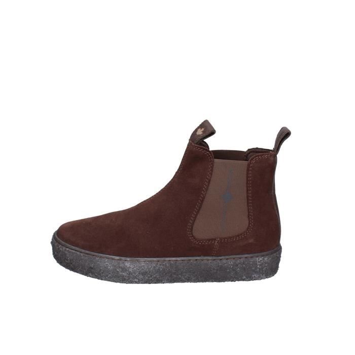 Bottines Femme Canada Snow Marron Daim Talon Compens Hiver