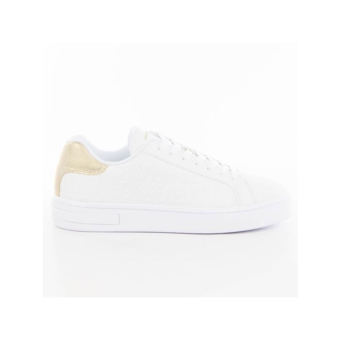 Basket Armani Exchange Femme Geo AX Blanc cuir
