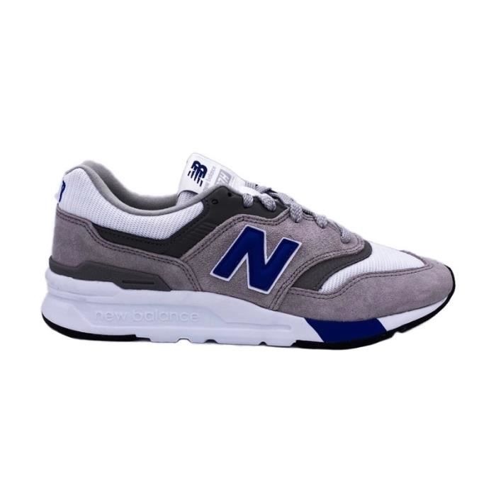 Sneakers New Balance 997 Bianco Grigio Blu Cuir Lacets