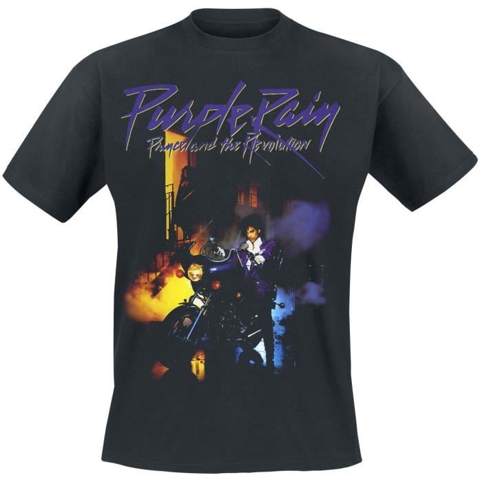 Prince Purple Rain Homme T-Shirt Manches courtes noir Noir - Achat / Vente t -shirt - Soldes sur Cdiscount dès le 20 janvier ! Cdiscount