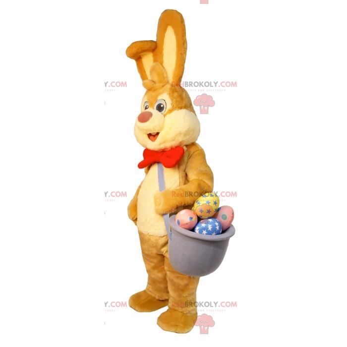 Mascotte de lapin de Pâques avec un panier d'œufs en chocolat - Costume  Redbrokoly.com personnalisable - Cdiscount Jeux - Jouets
