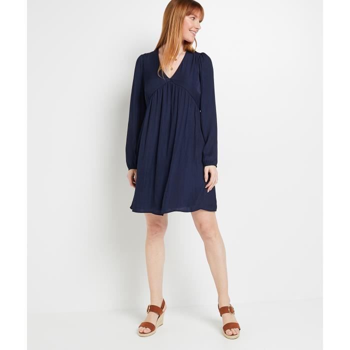 TuniquE Bleue Femme Grain De Malice - Taille S/36 - Coton Mixte, Manches 3/4 - Occasion Très Bon état