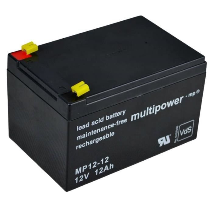 Batterie - MULTI POWER - MP12-12 - 12V - 12Ah - Plomb - Cdiscount Bricolage