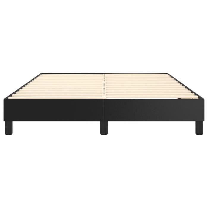 Sommier à ressorts - SALALIS - DP0822 - Noir - 140x190 cm - Similicuir