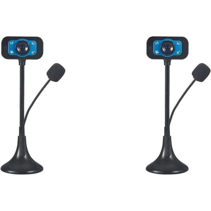 Lot De 6 Webcams Trust Avec Micro Et LED Intégrées - USB, Noires, Neuves (destockage)