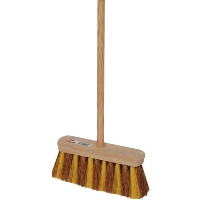 Balai en bois et fibre coco zébré enfant