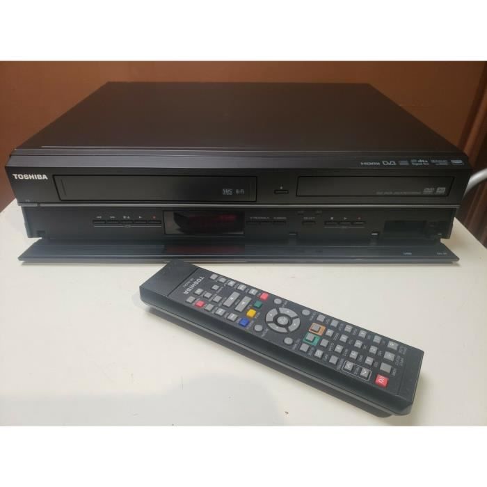 COMBINE MAGNETOSCOPE HDMI TNT TOSHIBA DVR80KF GRAVEUR DVD ENREGISTREUR TRANSFERT K7 VHS VIDEO HIFI + TEL