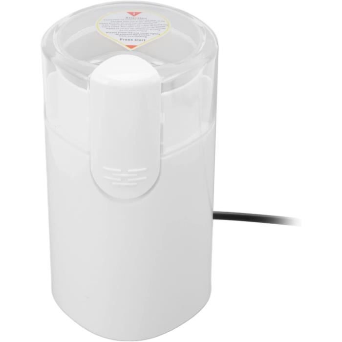 Grunkel - Moulin à café électrique MO-150BL avec capacité de 50 g, lames en acier inoxydable - Convient pour les noix et les épices - Blanc