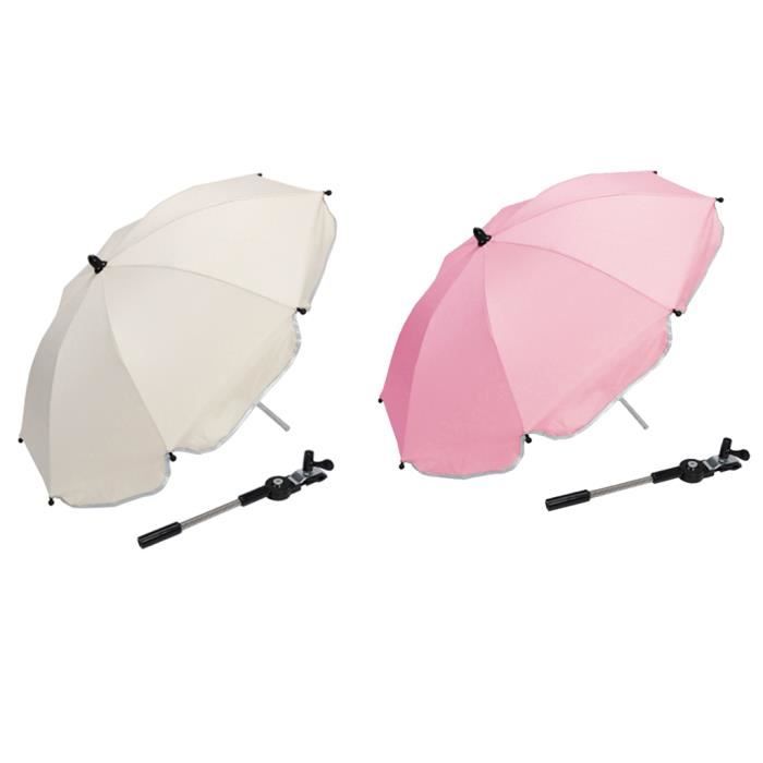 Ombrelle poussette rose shop