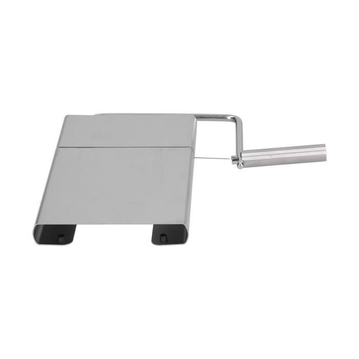 Guillotine à Fromage & Saucisse - Lame 15,8 Cm - Socle En Bois & Acier Inoxydable - Trancheuse Précise Pour Cuisine Familiale Et Professionnelle