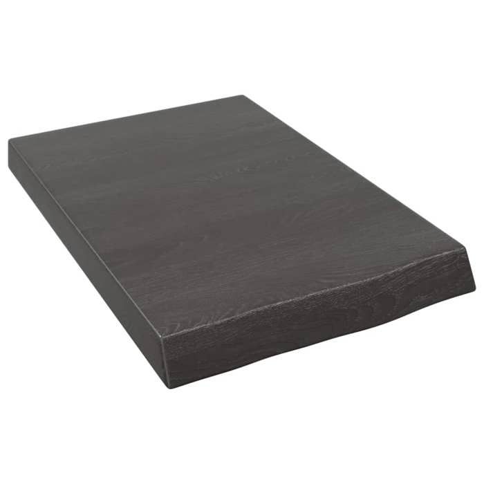 vidaXL Étagère murale gris foncé 40x60x6 cm bois chêne massif traité 363757