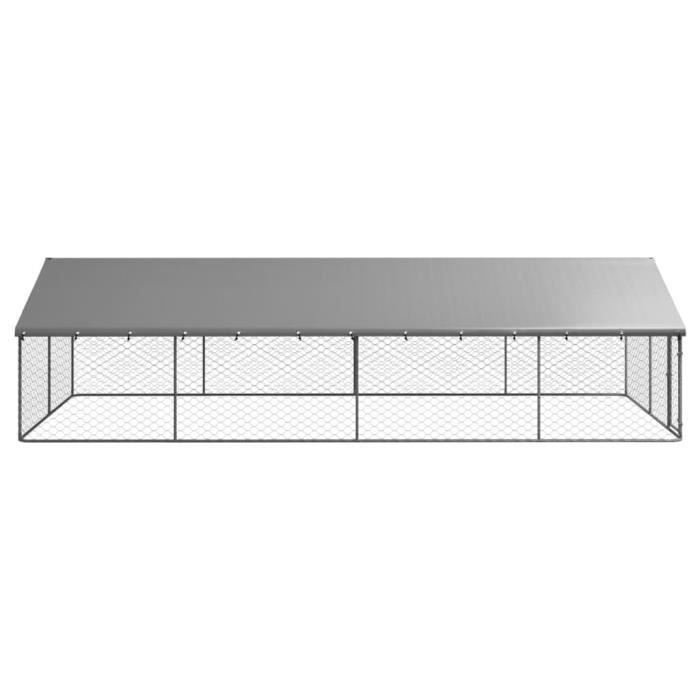 vidaXL Chenil dextérieur avec toit pour chiens 600x300x150 cm