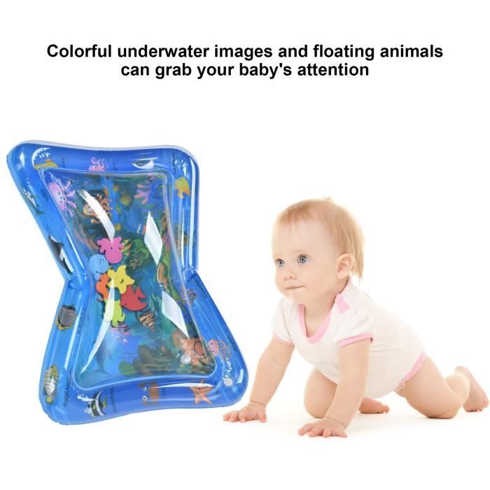 PandaEar Tapis D'Eau Tummy Time Pour Bébé - Tapis De Jeu Gonflable Éducatif Pour Nouveau-nés 3-9 Mois