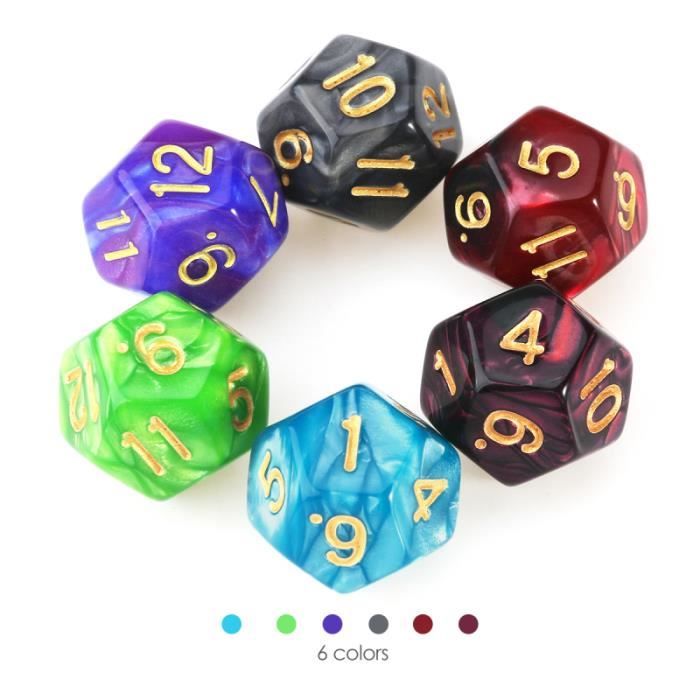 jeu de dés pour donjons et dragons DND RPG MTG D20 D12 D10 D8 D6 D4 jeu de table Gobesty 6 x 7 Dés polyédriques 42 pièces 