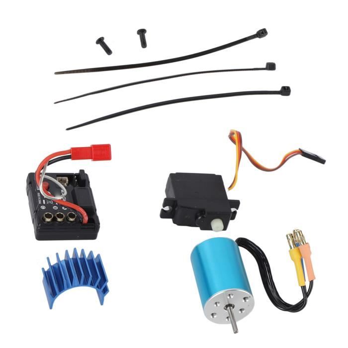 Dissipateur Chaleur Moteur RC Bleu Avec Ventilateur - Pour Moteurs 540 550 3650 3660 Sans Balais