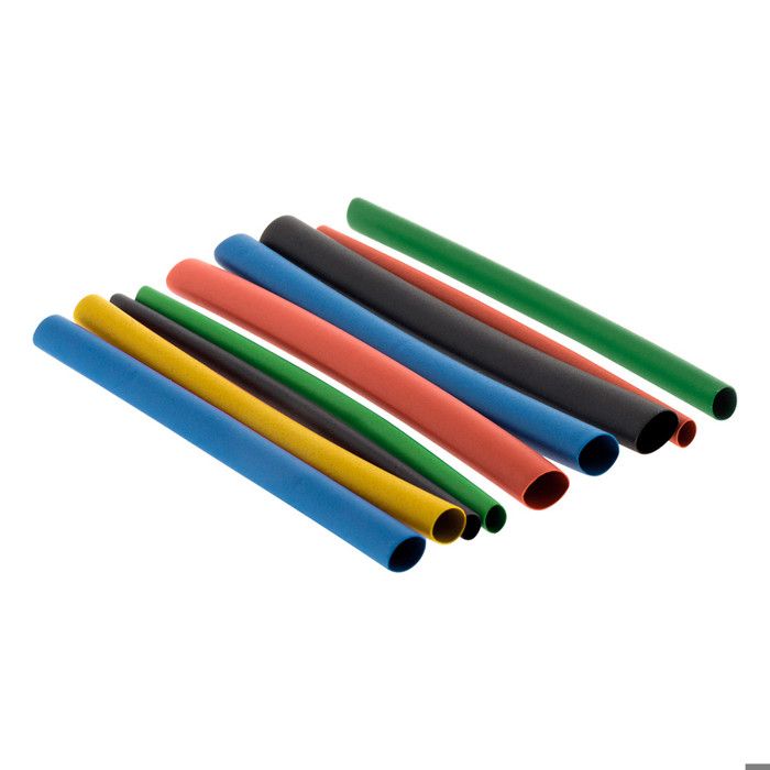 6 Gaines Thermo-rétractables étanches Zenitech - Diamètre 0,5 à 1,5 Mm² - Bleu - Pour Réparation Câbles électriques