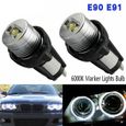 1 Paire 6000K Feux de Position Ampoule Sans Erreur Angel Eyes Halo LED Pour-BMW 3 E90 E91-1