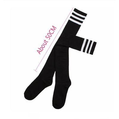 MoonyLI 1 Paire de Chaussettes Longues Cuisse Haute Coton Chaussettes