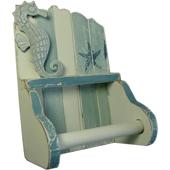 Marin thème shabby chic en bois porte-rouleaux de papier toilette 55957
