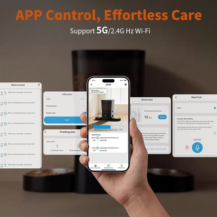 Distributeur Croquettes Chat Automatique 5G/2.4G WiFi Distributeur — free download