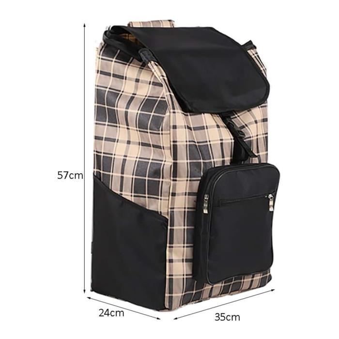 Sac à Courses ANNEFLY 45L Imperméable Résistant à l'usure Tissu  300D Oxford