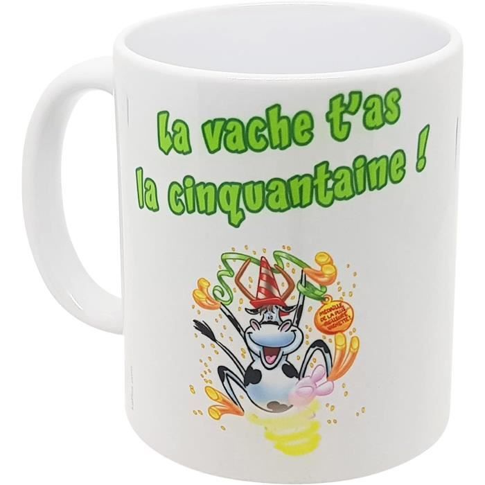 Mug Humoristique Vache - Céramique Multicolore - Occasion Bel état