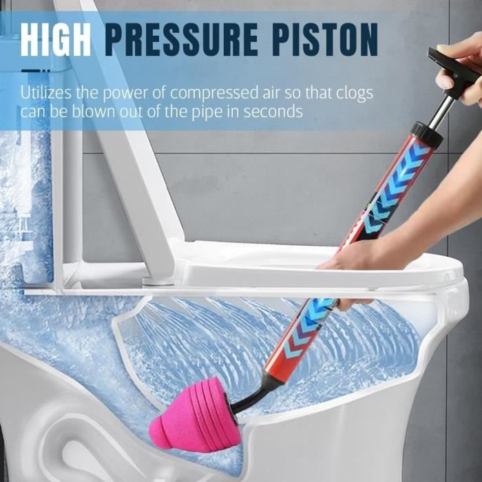 Déboucheur électrique Haute Pression - Pour Toilettes, évier, Salle De Bain, Cuisine, Utilisation Polyvalente