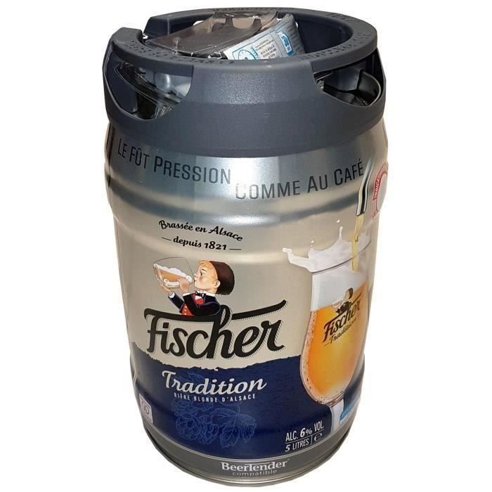 Fischer Tradition - Bière blonde - Fût 5L compatible Beertender