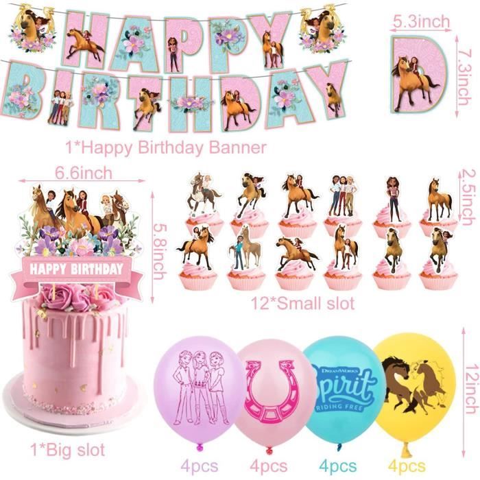 110Pcs Kit Fête Anniversaire Cheval - Cadeaux Cowboy Cowgirl, Figurines, Tatouages, Bracelets Et Sacs