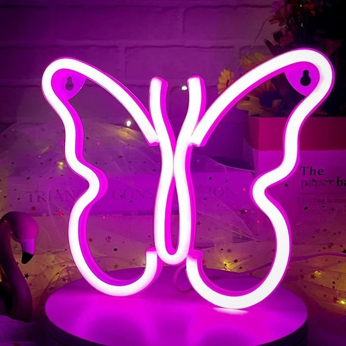 35x26cm USB - violet - Signe néon personnalisé joyeux anniversaire, panneau  lumineux Led en acrylique, décora