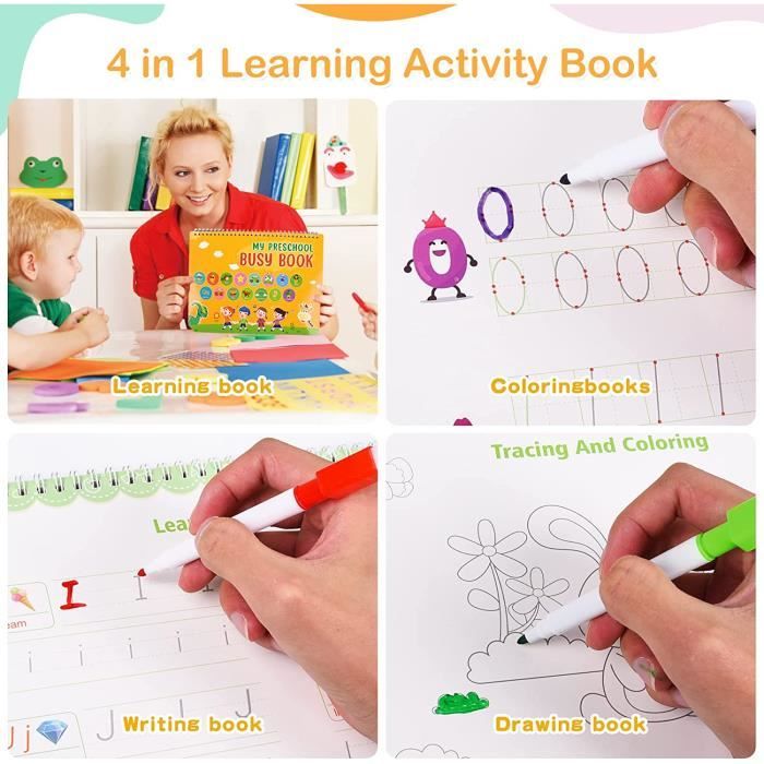 Livre D'activités Éducatif Montessori Autocollant Pour Les Enfants  (Préscolaire)