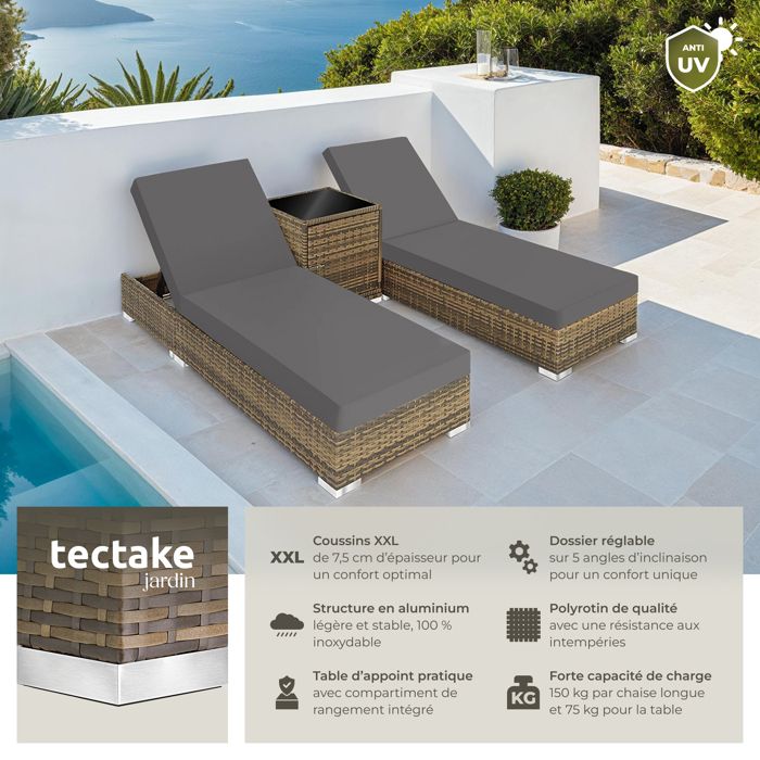 bain-de-soleil-tectake-lot-de-2-bains-de-soleil-irvine-avec-table